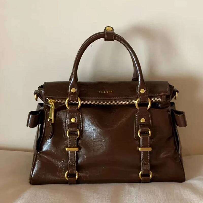 Brand Women S Large Capacity Handbag Korean Fashion Shoulder Crossbody High Quality Leisure Commute Tote Bag Golden Hardware XIU LAI SI