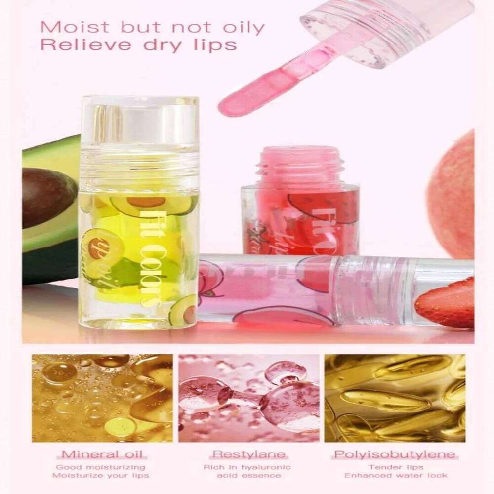 Fruit Oil Long-Lasting Moisturizer Hydrating Fade Lines Transparent Watery Glaze Hyaluronic Acid Mirror Lip Gloss W260311