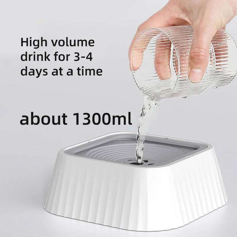 1 Piece of Spill-Proof Water Bowl Pets - Designed for Cats Dogs with Non-Slip Base and Floating Feature 26Y0312