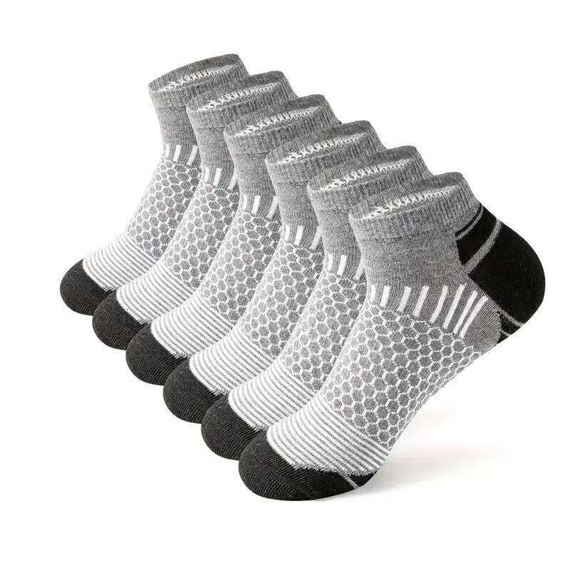 6 pairs Men's Short Sports - Moisture-Wicking, Breathable, All-Season Athletic Socks Z260312