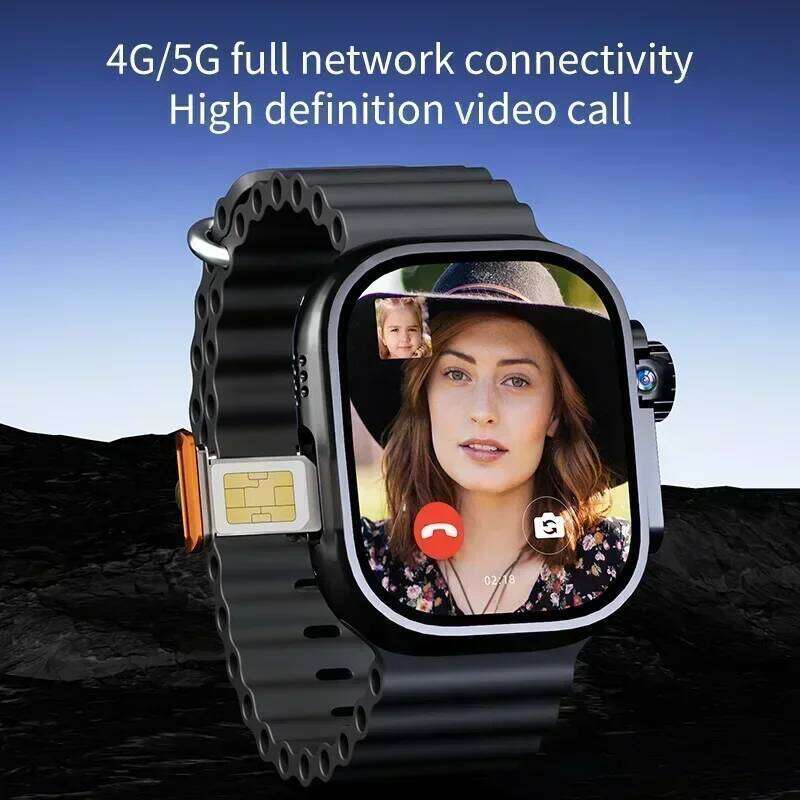 Android Smartwatch DW100 New Global Call Fingerprint Unlock 4G SIM Card 2.29 Inch AMOLED Video Chat WIFI GPS App Download