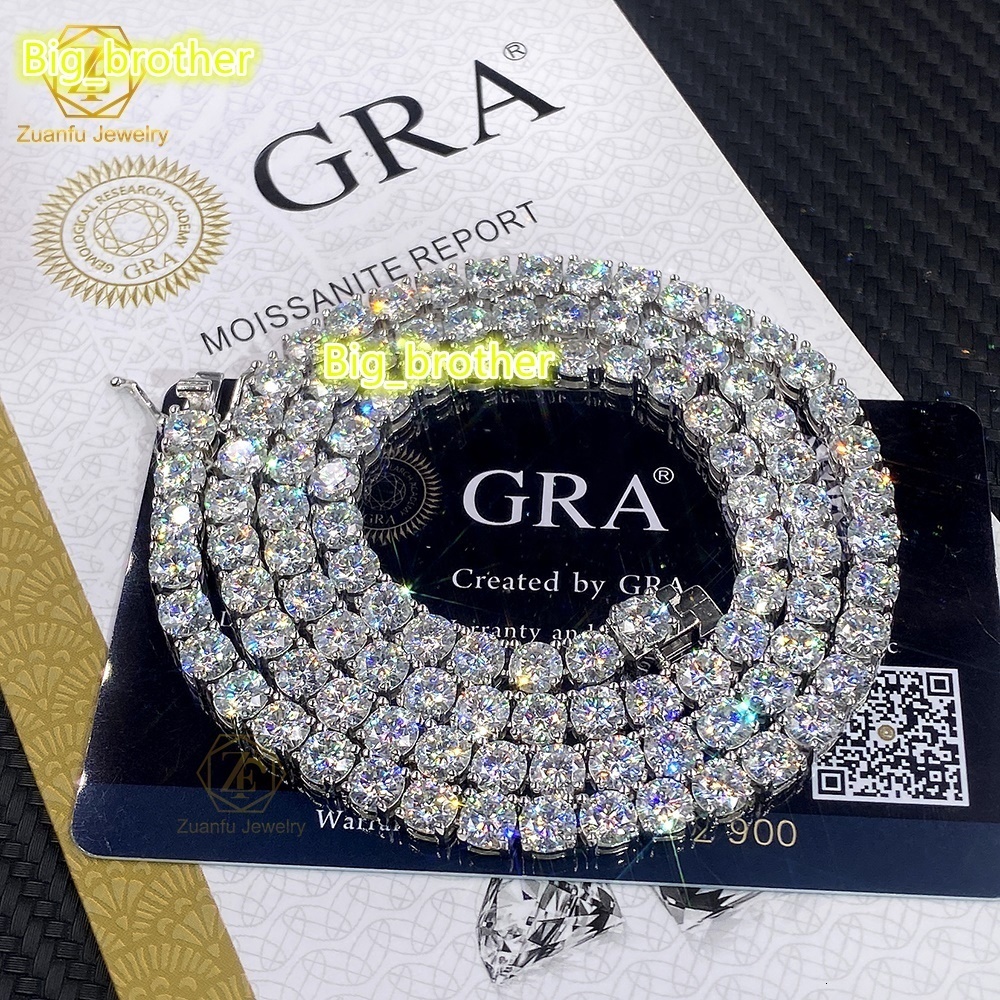 High Quality 925 Sterling Silver Chain Bracelet Tennis Pass Diamond Tester Iced Moissanite Tennis Bracelet 2mm 65mm Sizes