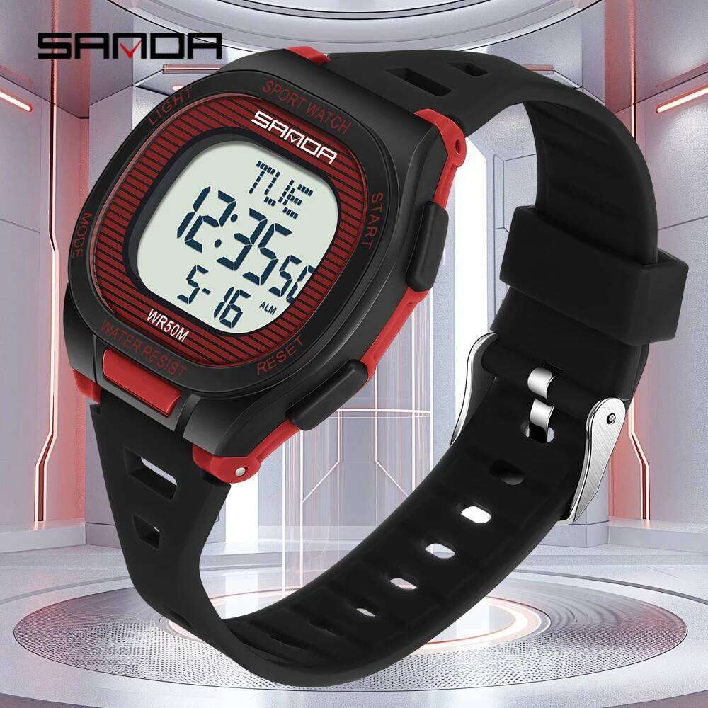 SANDA 2195 Timer Sports Multi functional Waterproof LED Student Electronic Digital Watch Alarm Clock