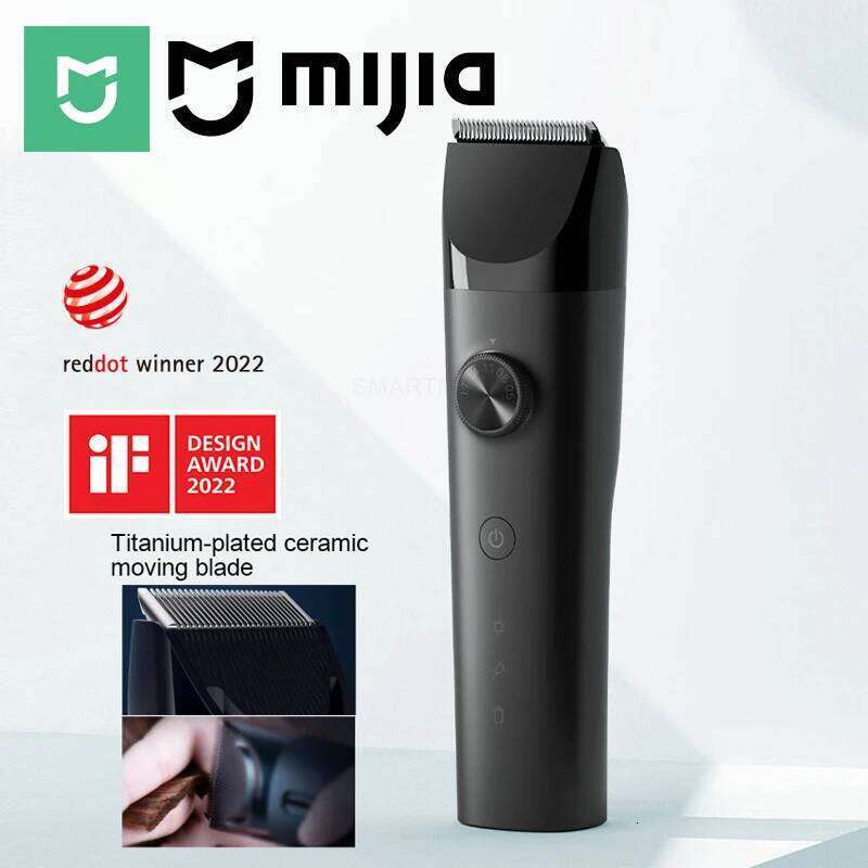 MIJIA Hair Clipper,Barber Clippers For Men Professional,IPX7 Waterproof Titanium-Plated Ceramic Blade,180min battery life C260312