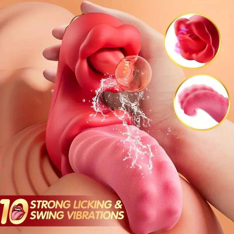 Adult Sex Toys for Women 4in1 Vibrator with Tongue Thrusting Dildos G Spot Dildo 10 Clitoral Licking Modes Female Masturbation Z260312