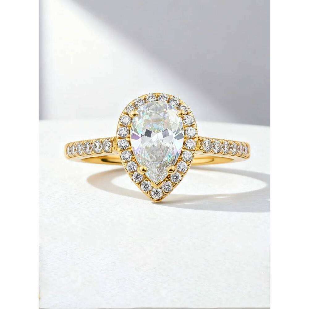 925 Sterling Silver Shiny Personalizd WaterDrop Zircon Ring For Women Anniversary Party Engagement High Quality Fine Jewelry H260312