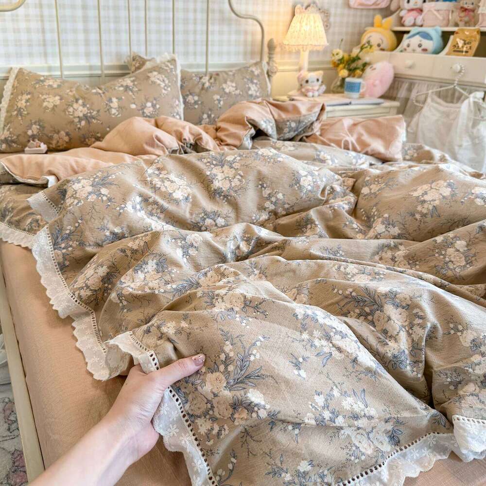 Floral Bed Sheets Princess Duvet Cover Bedding Set Room Decoration Birthday Gift Bedroom H260312