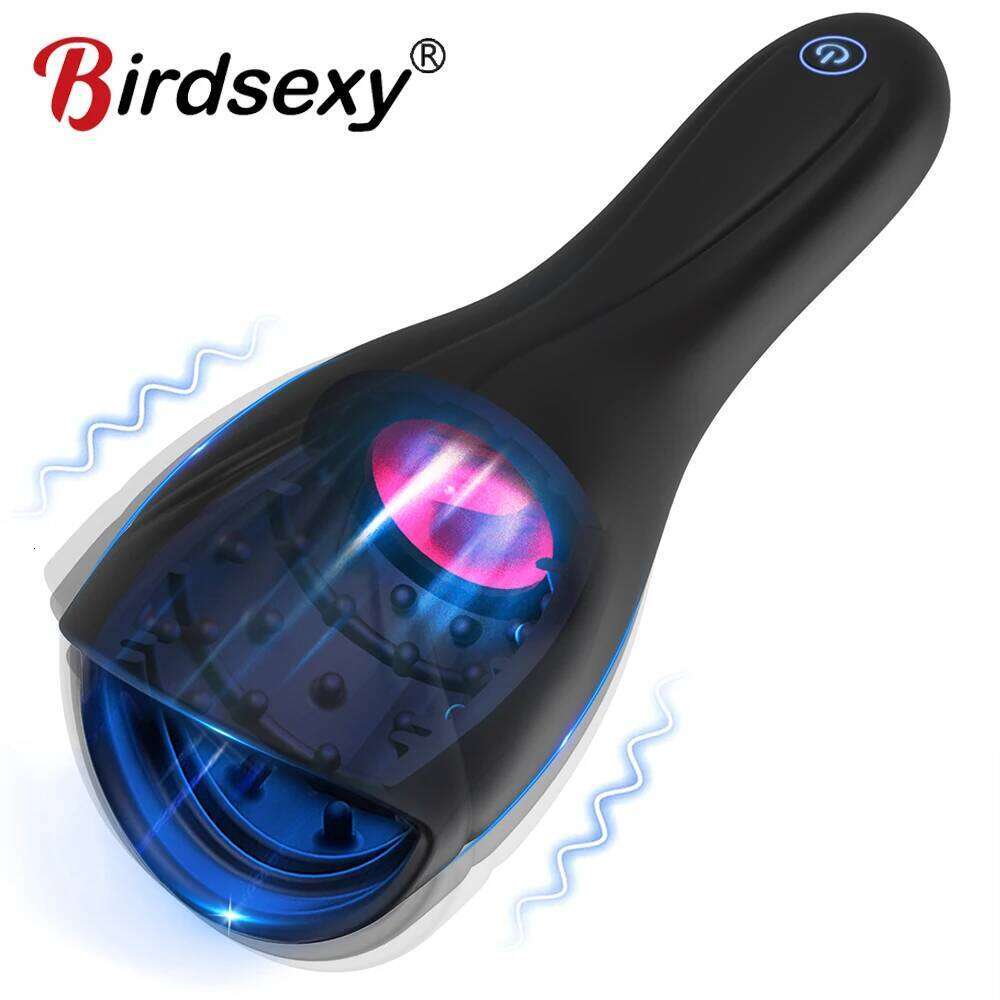 Automatic Male Masturbators Cup Vibrator For Men Vagina Pocket Pussy Blowjob Penis Massager Tongue Glans Trainer Adult Sex Toys Z260311