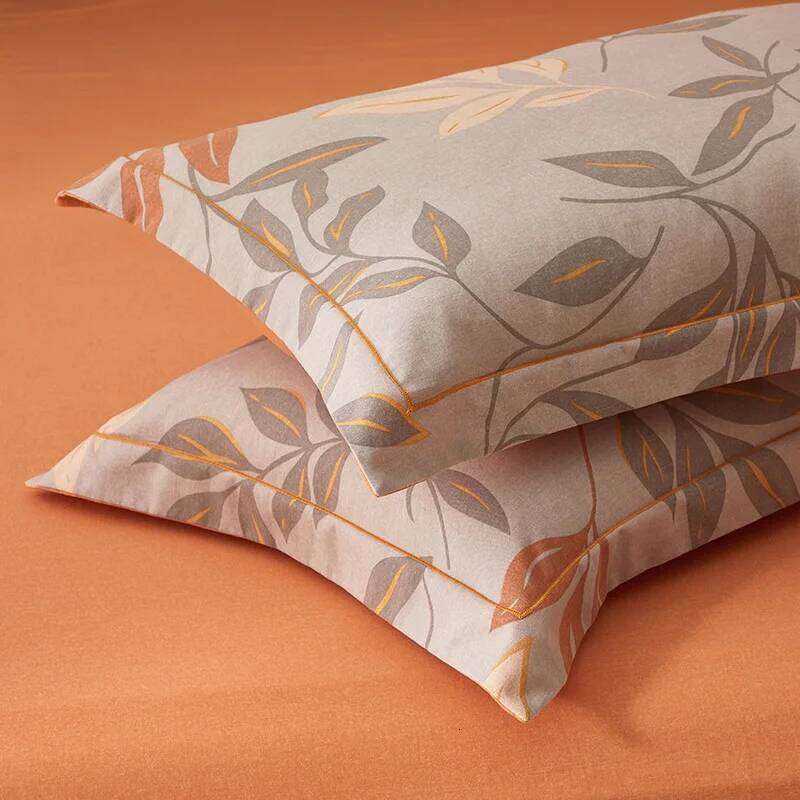 Autumn and winter polished bedding four-piece set of pure printed sheets quilt cover combed cotton thickened H260312