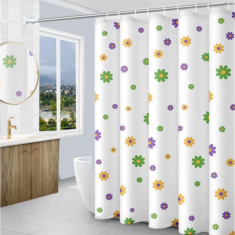 YL-38333 Shower Curtain, Waterproof and Mildew-proof, Bathroom/Toilet PEVA Partition Curtain, Curtain, No Drilling Required, Customizable