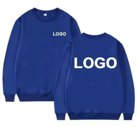 Customized printed mens and womens round neck hoodies fashionable O-neck loose long sleeved pullovers street sports shirts M260312