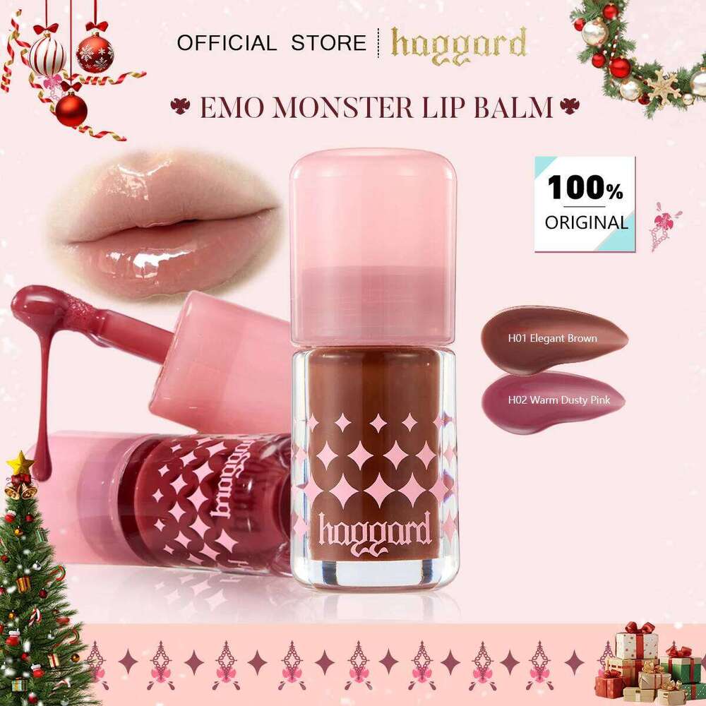 haggard Emo Monster Balm,Plumping Lip Balm Texture,Silky Creamy Feel,Natural Lip-Plumping,Soft Color Payoff,Holiday Season W260311