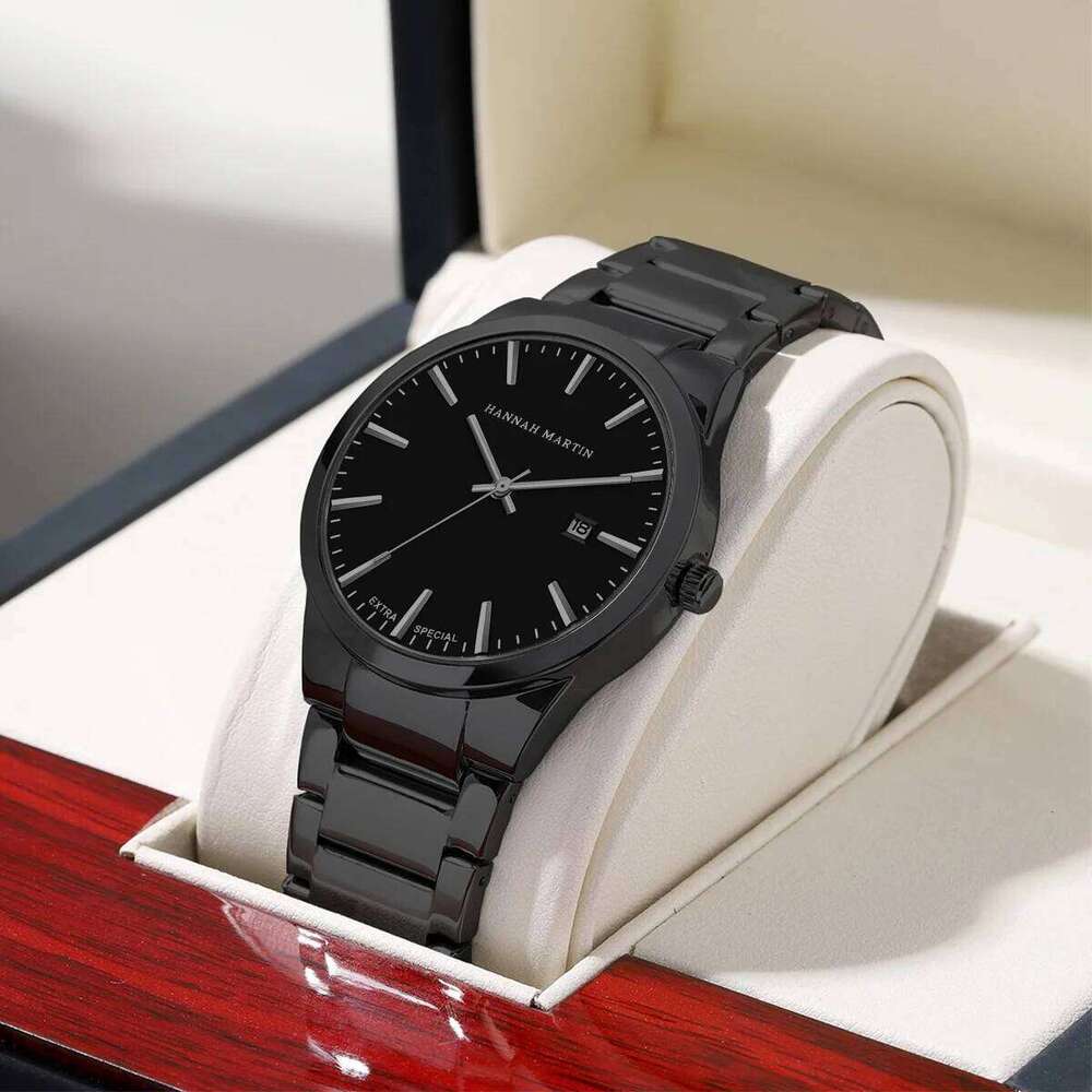 Top Brand Original Sports Quartz Black Mens Watch All Steel Waterproof Classic Business Fashion Calendar Wristatches