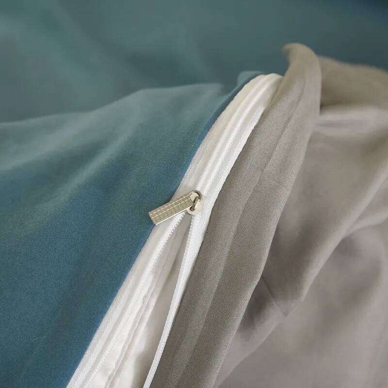 Simple Plain Home Textiles Water-washed Cotton Bedding Four-piece Set High Quality Duvet Cover Bed Sheet 2 Pieces Pillowcase H260312