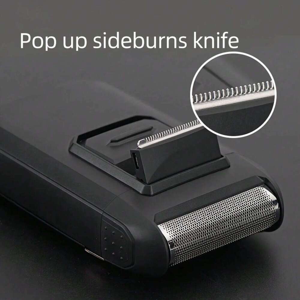 Multi functional men's rechargeable shaver, suitable for trimming hair on the head and face, high-quality gift choice. C260312
