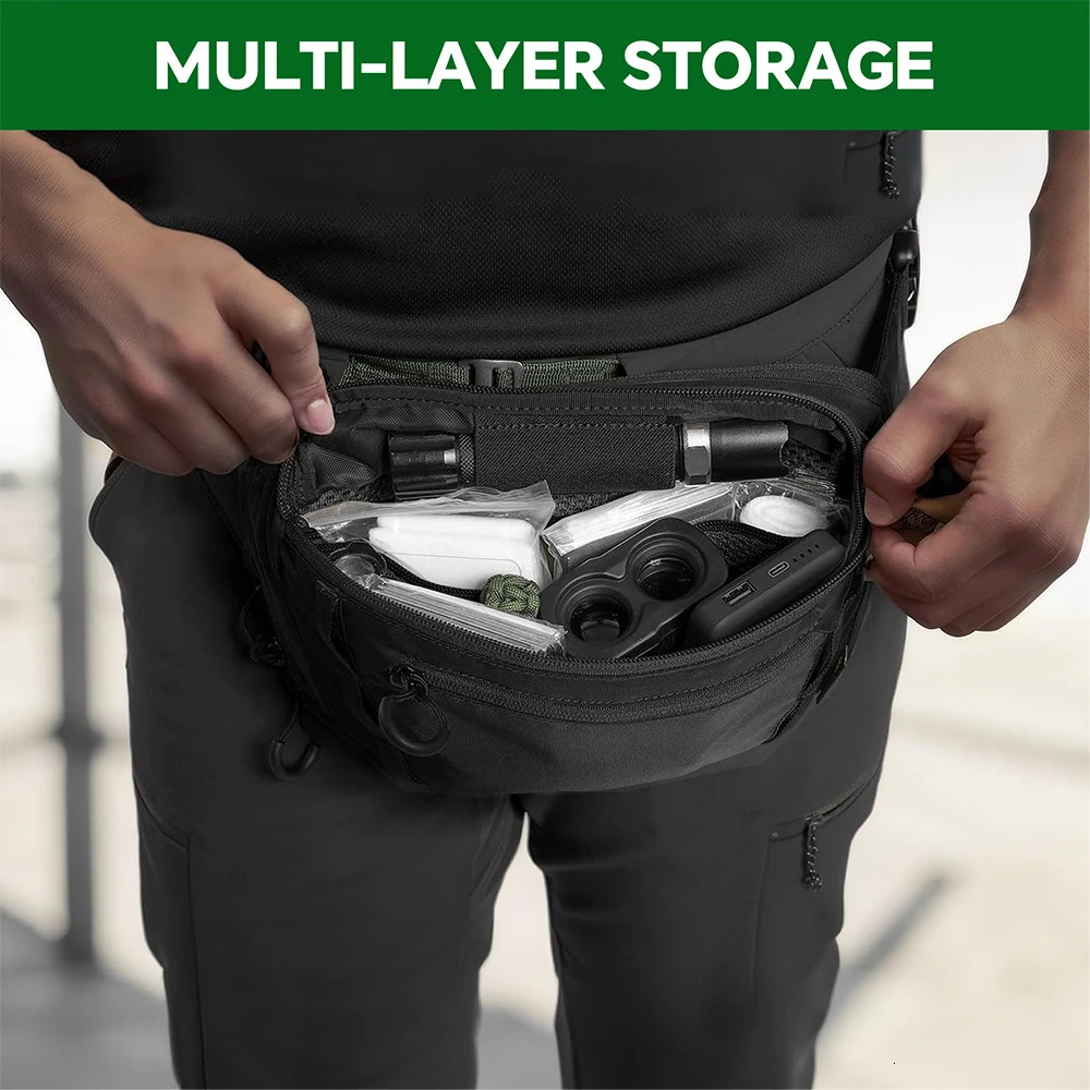 Tactical Waist Bag Concealed Carry Gun Bag Quick Access Handgun Bag Adjustable Waist Belt Fanny Pack with Gun Holster Outdoor 260311 - view 3