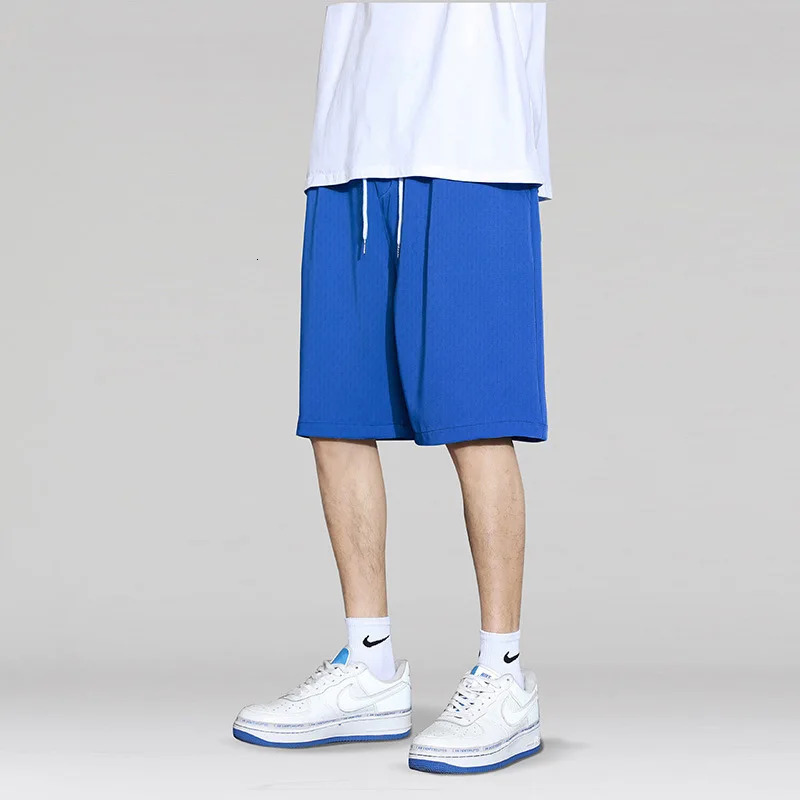 Summer Breathable Men Mesh Shorts Gym ice silk stylish Casual Loose Joggers Outdoor Fitness Beach Short Pants Sweatshorts 260228