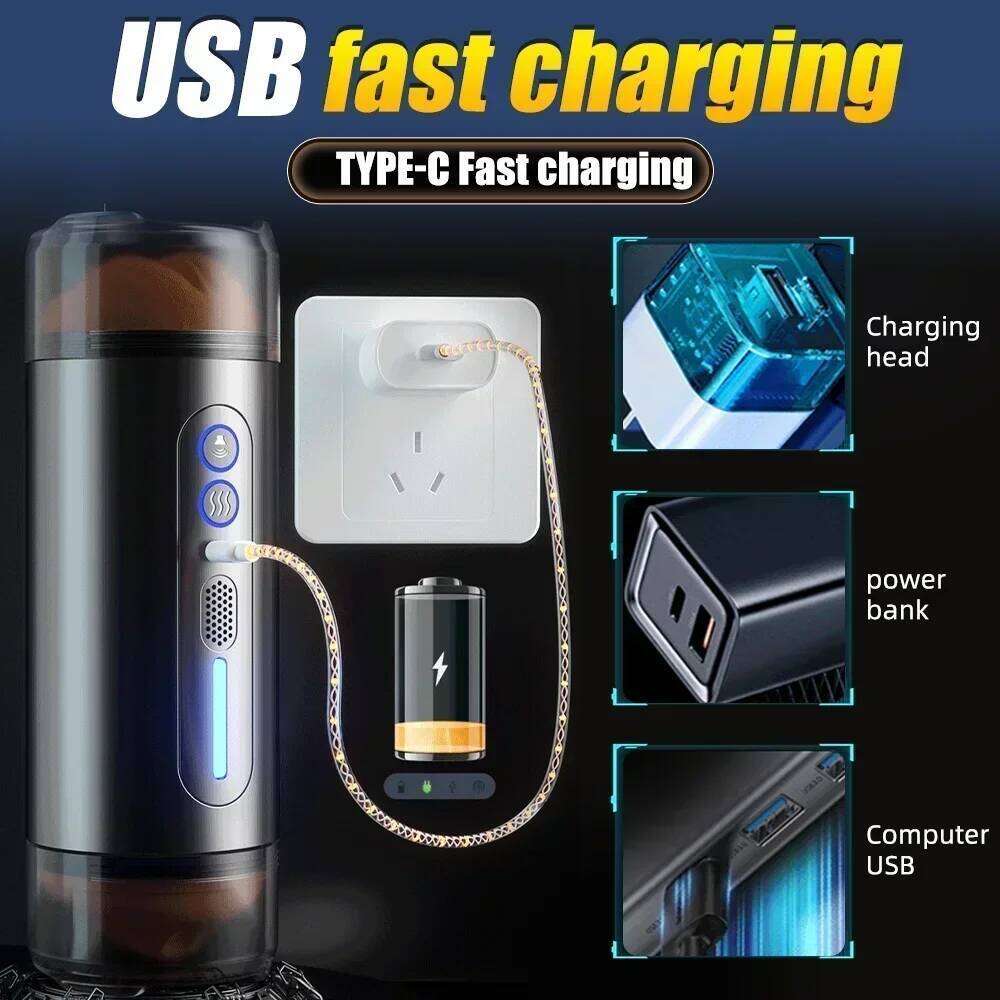 2-in-1 Men's Electric Cup Automatic Sucking Masturbation Toy Vaginal Oral Deep Throat Sex Vibration Machine For Men Z260312