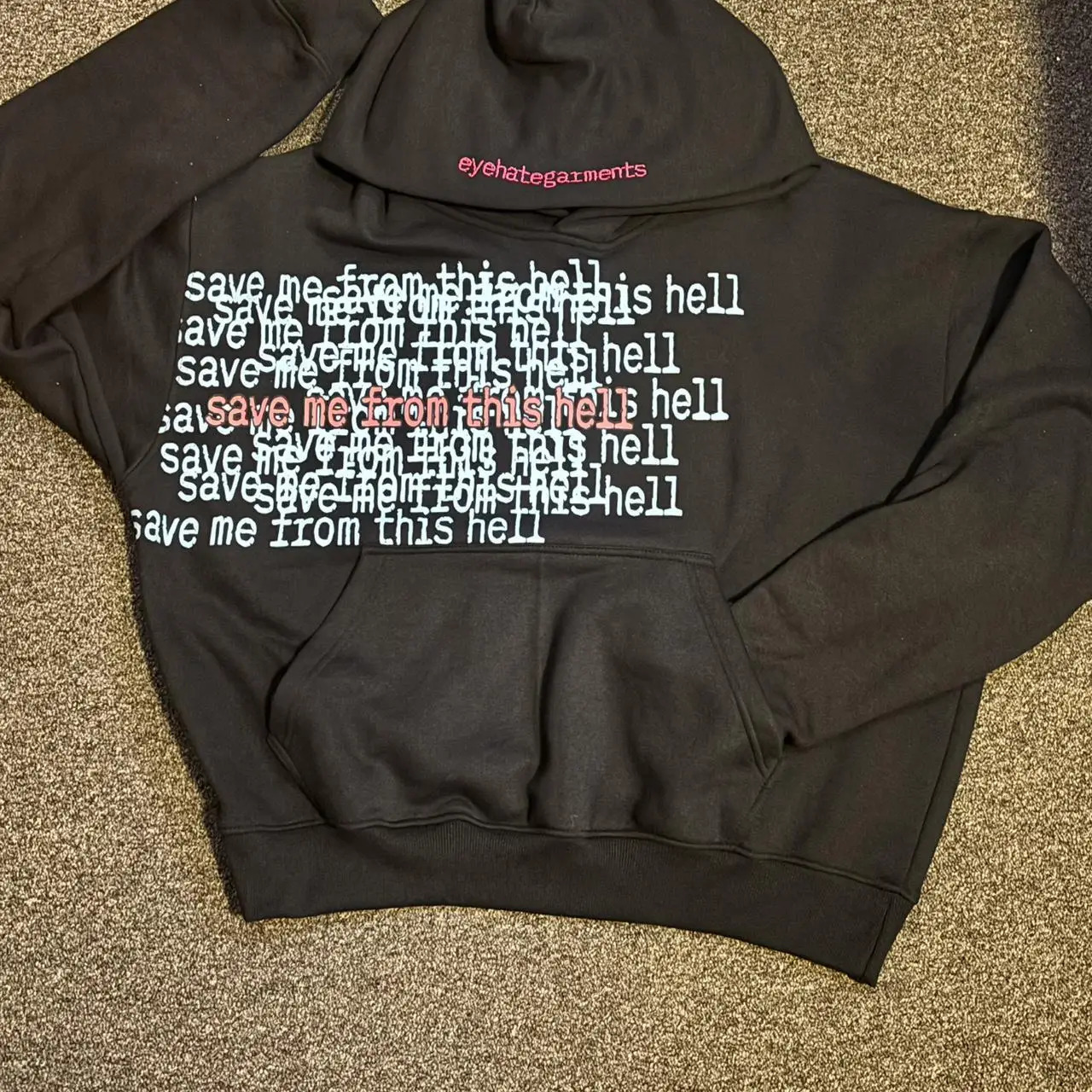 Dark humor hoodie distressed print hoodies men oversized sweatshirts y2k tops streetwear clothes couples tracksuit men clothing 260311