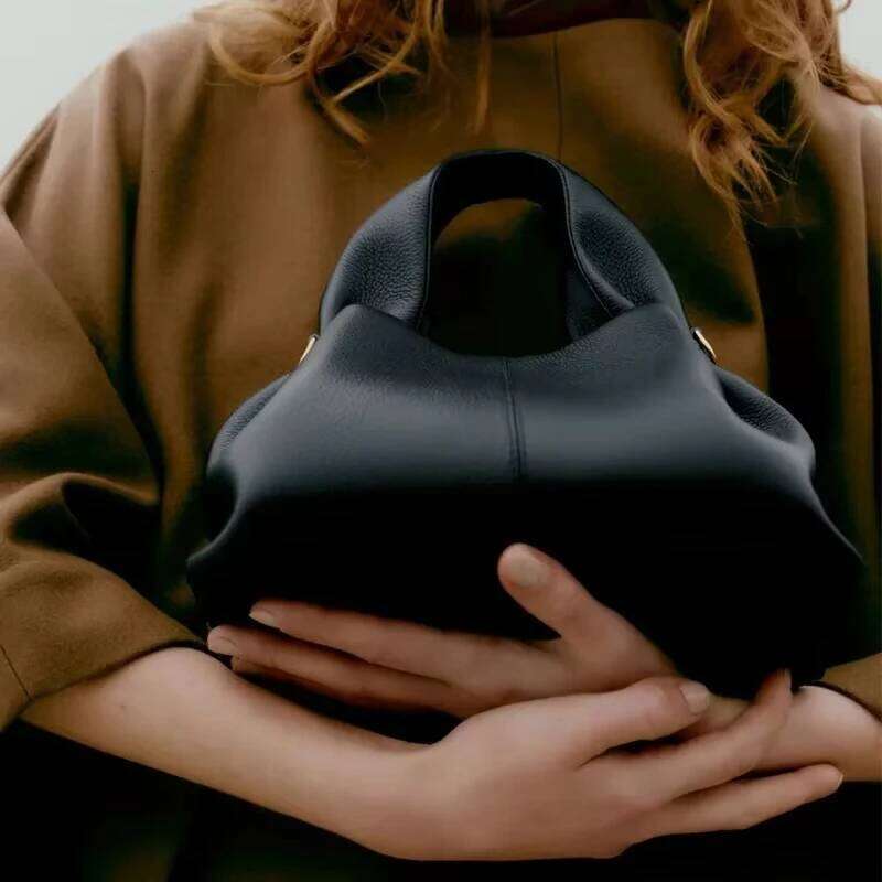 Cloud Genuine Leather Light Luxury French Dumpling European And American Retro High End Handbag Women S Crossbody Bag TIANOUDAISHU