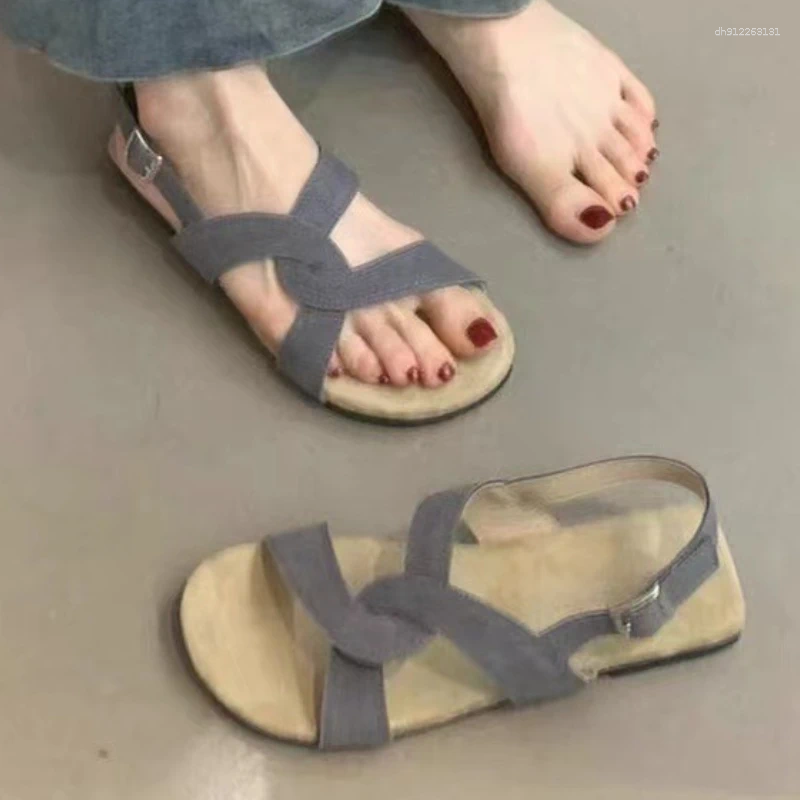 Casual Shoes 2026 Summer Barefoot Leather Flat Sandals For Women Men Shoe With MInimalist Soft Sole Light Weight Sandalias De Mujer