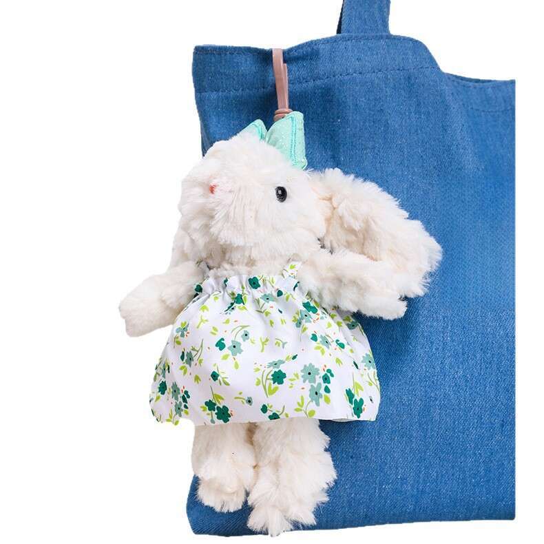 Lop-eared Bunny Plush Toy, Long-eared Rabbit Doll, Cute Bag Pendant, Keychain, Douyin Strawberry Bear