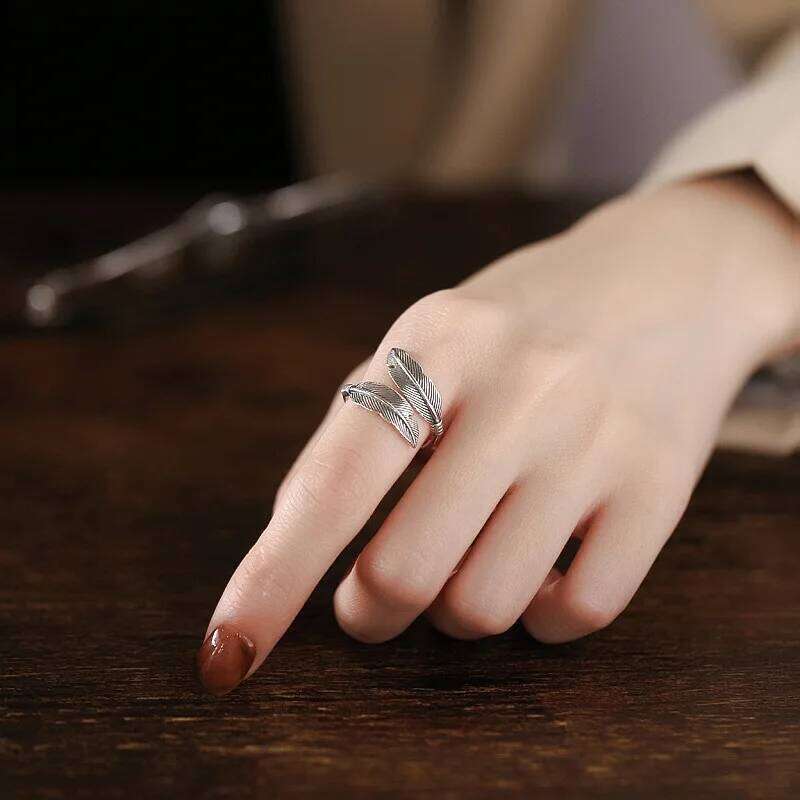 Buyee 925 Sterling Silver Big Finger Excellent Peony Flower Open Ring for Woman Fashion Exaggeration Fine Jewelry Circle H260312
