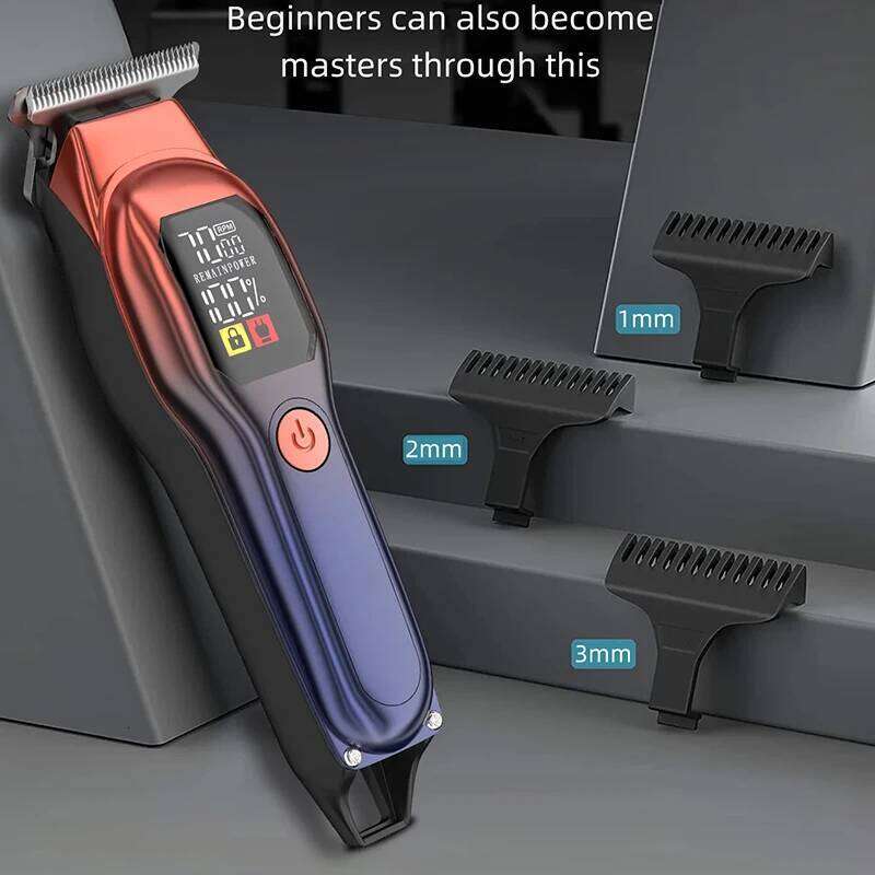 Rechargeable Professional Digital Display Low Noise Clippers with Auxiliary Light Hair Trimmer Kit C260312