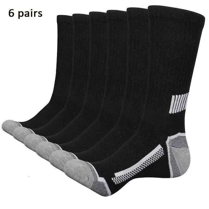6 Pairs of MEN'S Sports Socks, Sweat Absorbing, Comfortable Breathable, Suitable for Basketball Training and Outdoor Running Z260312