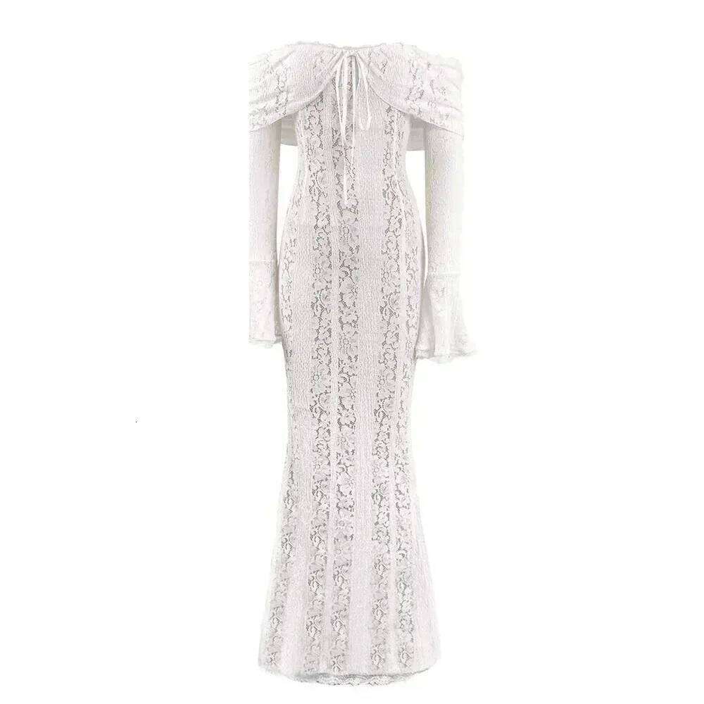 Suninheart White Evening for Events Red Long Sleeve Lace Elegant Party Dresses 2025 Women Luxury Wedding Prom Dress Gown C260312