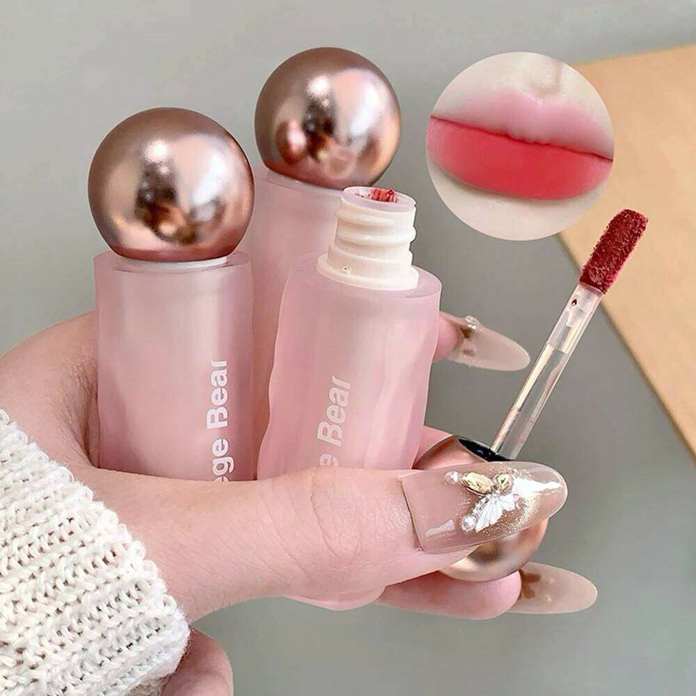 Gege Bear Mud, Soft, High Pigment for Long-lasting Wear, and Brightening Velvet Matte Finish Lip Color W260311
