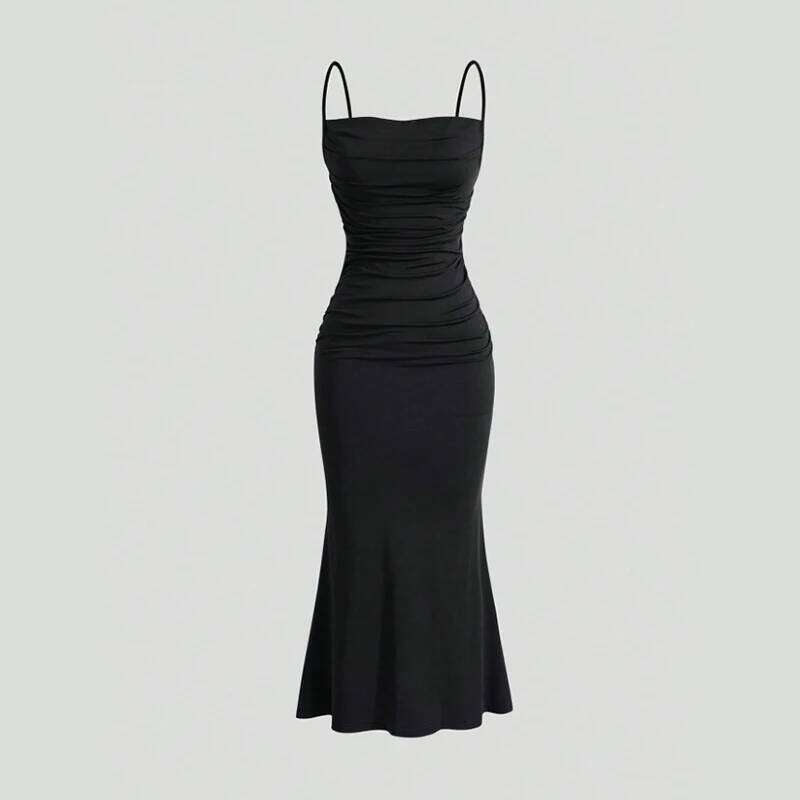 Women's Party Spaghetti Strap Elegant Slim Formal Evening Wedding Guest Multi-Color Summer Dresses C260312