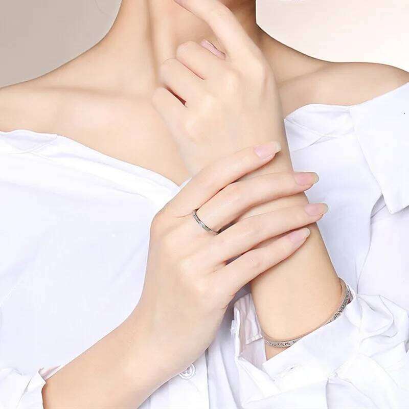 Stainless Steel Matte 2mm Thin Stackable Ring Wedding Band for Women Girl Size 3-10 H260312