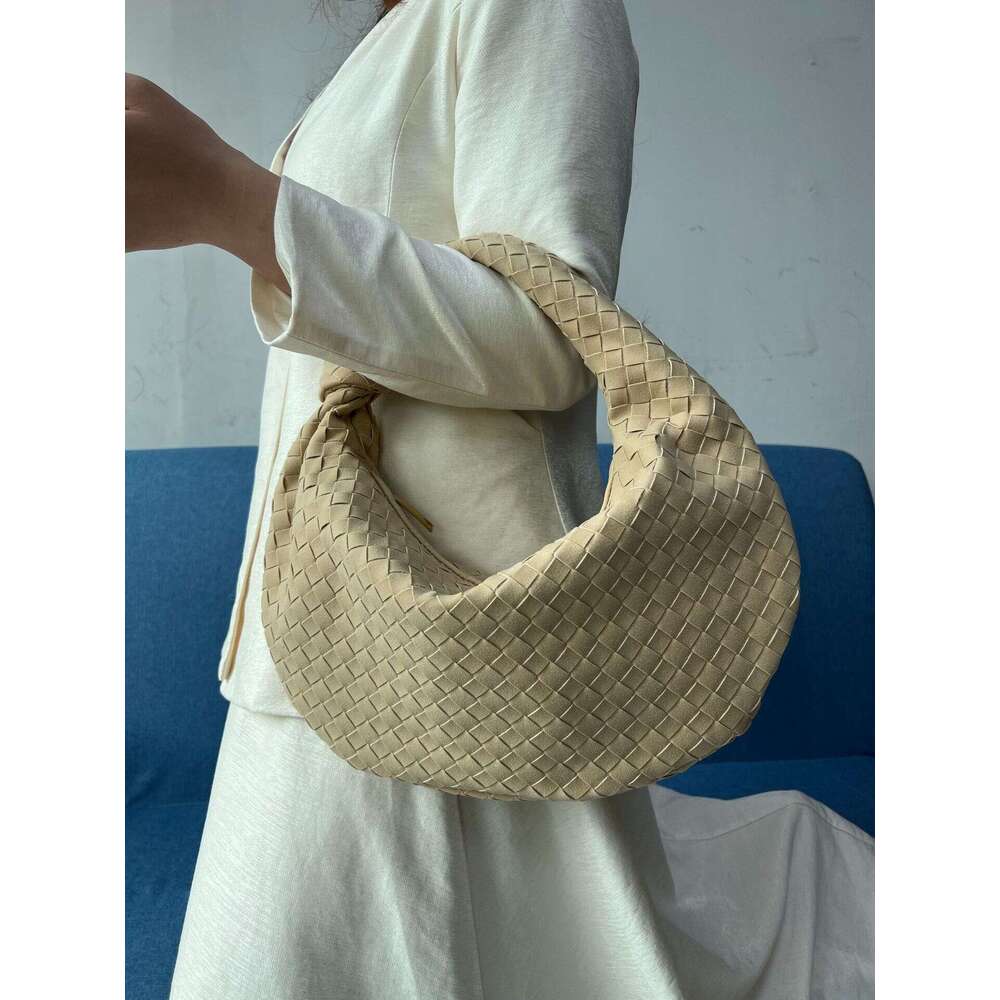 Spring new woven high-end stylish underarm bag for women, large dumpling bag, handbag