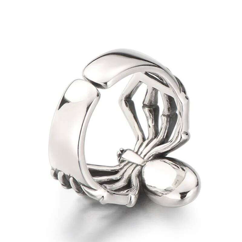 Buyee 925 Sterling Silver Female Big Elegant Animal Open Ring Finger for Women Fashion Unique Punk Fine Jewelry Circle Gift H260312