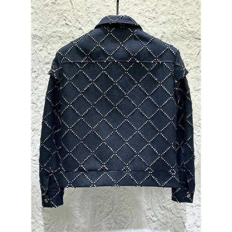 Chic Men 2026 Designer Fashion 2026 Spring New Trendy Lapel Jackets Male Handsome Long Sleeve Multi Zipper Decoration Denim Coats