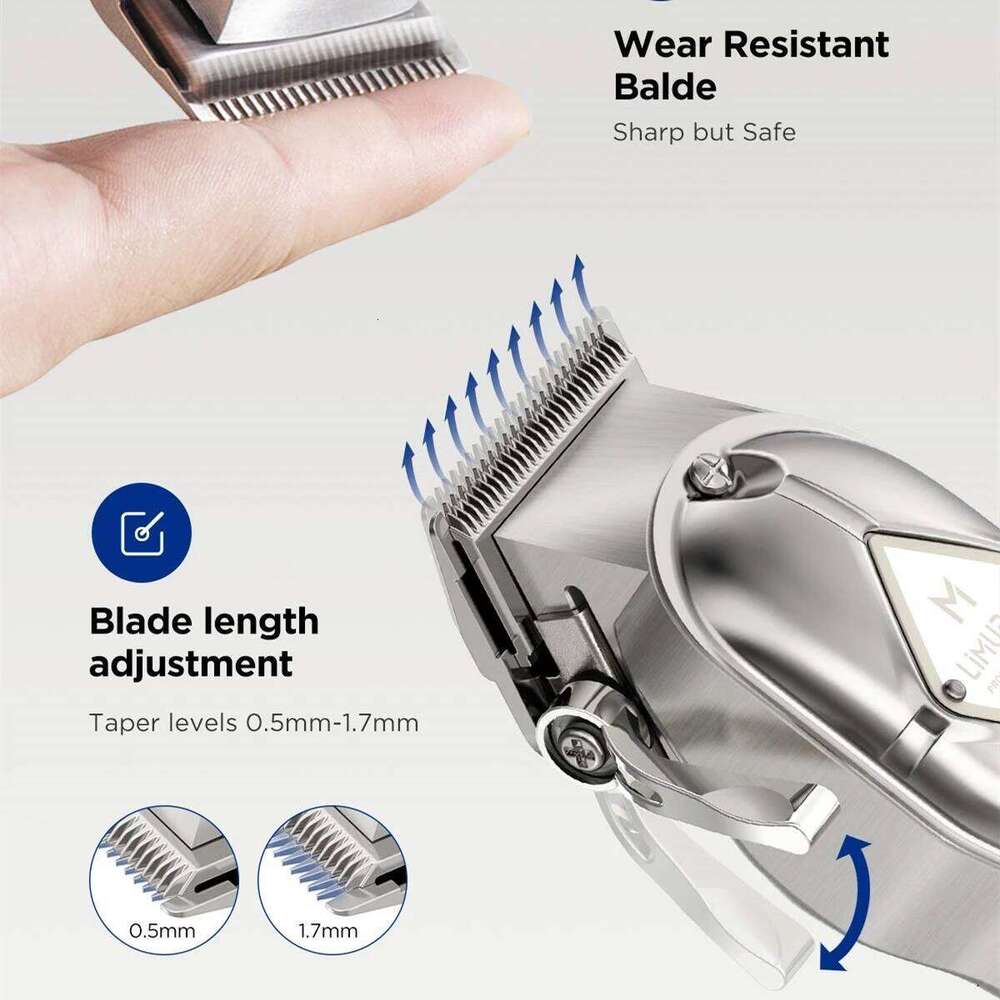 N Top Limural Professional Cordless Clippers Hair Cutting Beard Trimmer Barbers Grooming Kit Rechargeable for Men C260312