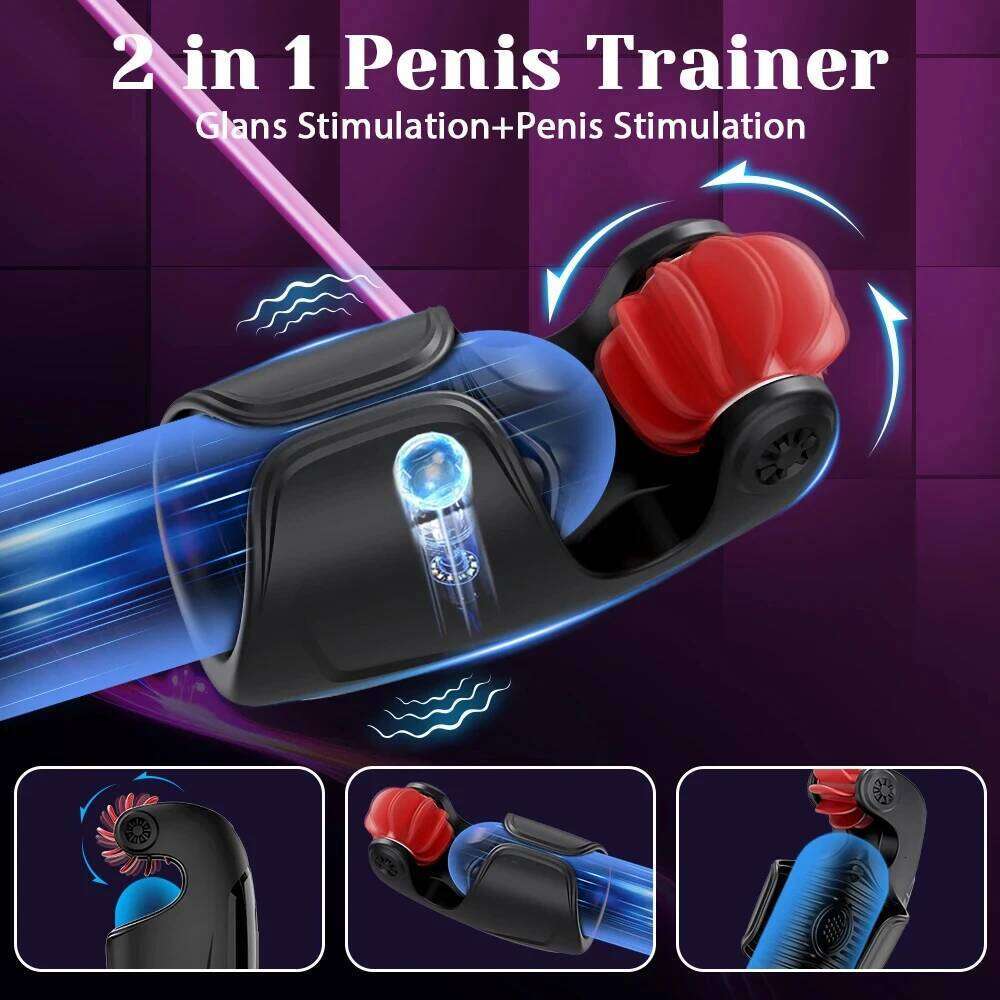 Automatic Masturbator Cup for Men Lasting Delay Ejaculation Rotating Licking Penis Training Vibrator Adult Supplies Z260311