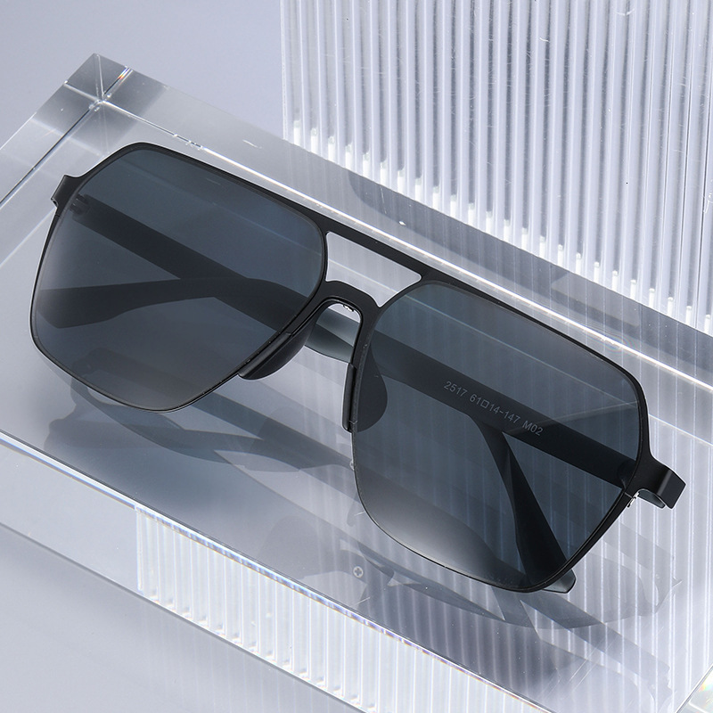 2026 New Fashion Square Frame Sunglasses for Men, Outdoor Driving Sun Protection Glasses, Men's Wholesale