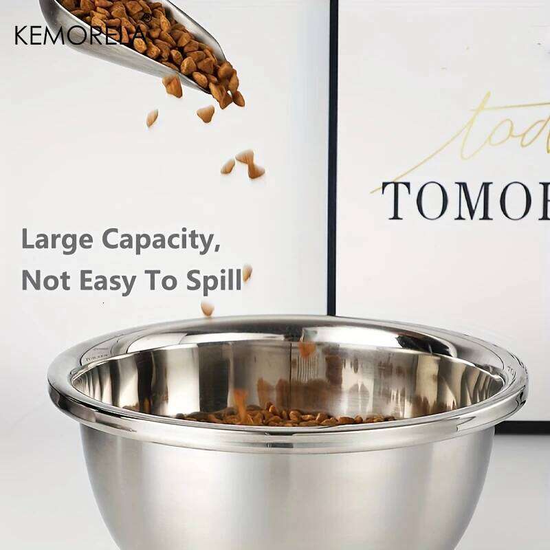 Premium Stainless Steel Dog Bowl Thick Smooth Metal Food And Water Dish Available In 4 Sizes For Medium To Large Dogs 26Y0312