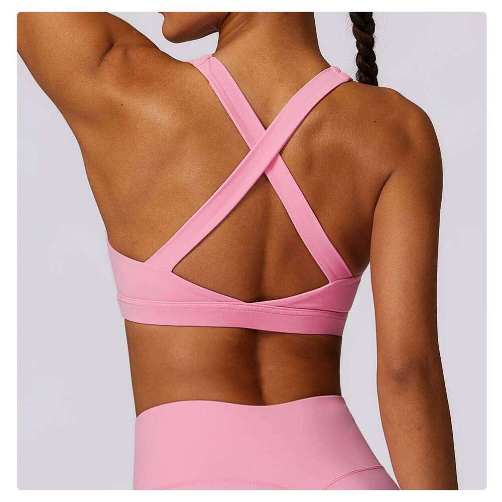Sports Cross Gym Top Training Running Bra Stretch Women Workout Underwear Fitness Sexy Yoga Clothes 26Y0312