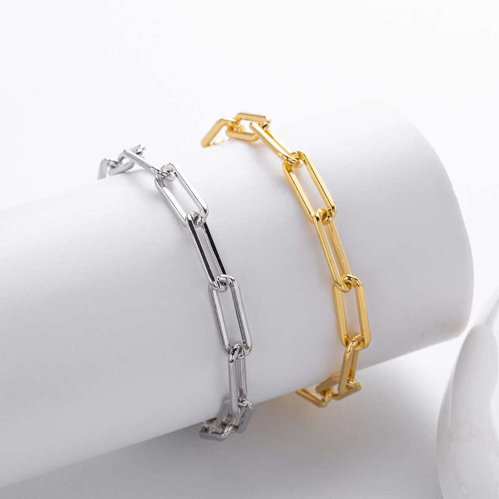 Women Jewelry Bracelets Charm Bracelets European American Style S925 Sterling Silver Simple Chain Elegant Texture Bracelet