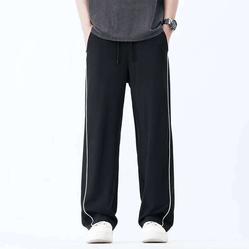 Summer Men Sweatpants Joggers Straight Pants Neutral Breathable Loose Outdoor Quick Drying Fabric Fitness pants Casual Trouser