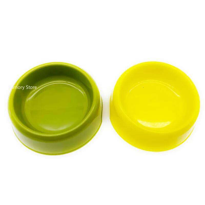 Solid Color Plastic Cat Round Single Bowl Thickened Eco-Friendly Pet Supplies Dog Accessories 26Y0312
