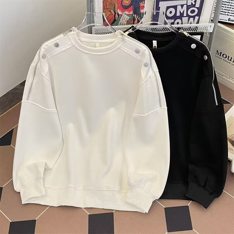 Designer Hoodie Niche Trendy Brand Men's Pullover Sweatshirt With A Cool And Casual Design For Spring And Autumn Featuring A Retro Feel With Zipp