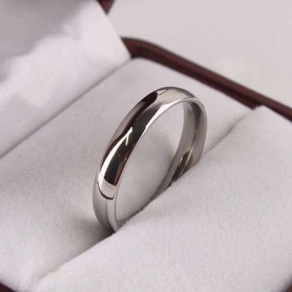 Wide 3mm Light version SILVER color rings Stainless Steel women jewelry finger ring wholesale lots H260312