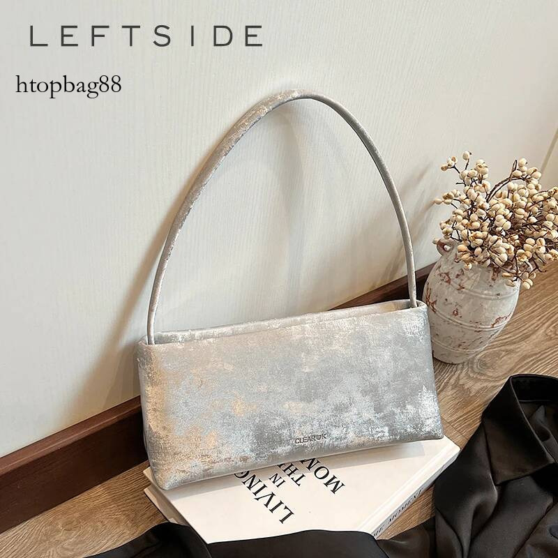 LEFTSIDE Women Small PU Leather Design Square Underarm Shoulder 2025 New Trendy Crossbody Bag Female Handbags and Purses