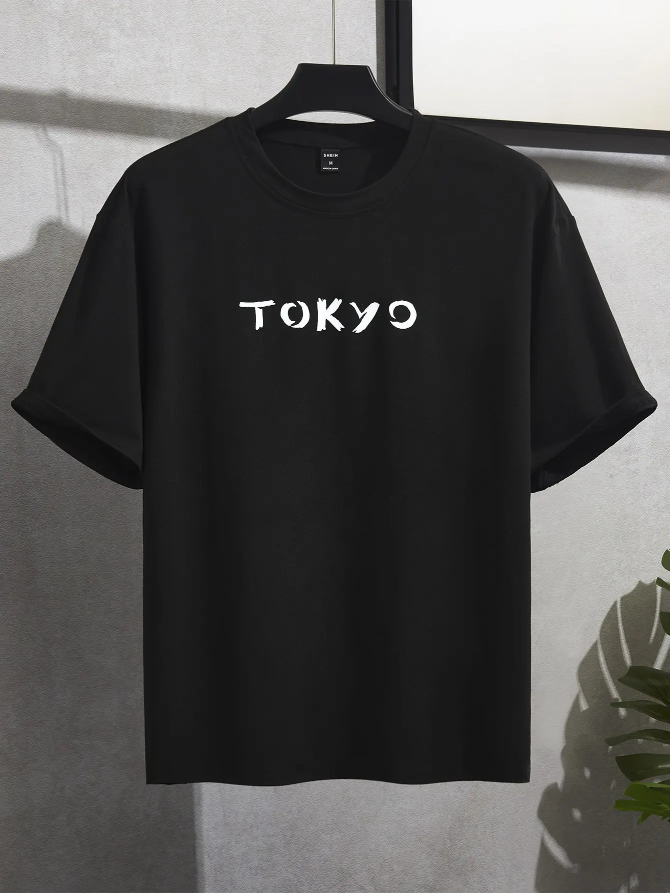 Mens Pure Cotton Tshirt with Cherry Blossom Floral Pattern Japanesestyle Casual Roundneck 260228
