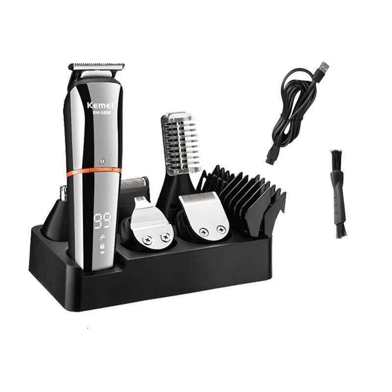 Kemei 5898 Digital Display 5 in 1 for Men Eyebrow Beard Trimmer Electric Hair Clipper Grooming Kit Haircut C260312
