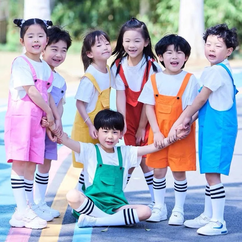 Children Hip Hop Solid Overalls Girls Dungaree Kids Candy Color Jumpsuit Romper Boys Streetwear Colorful Trousers School Uniform 260311